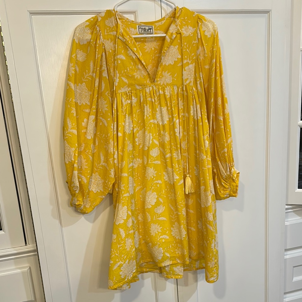 Mille Yellow Floral Dress